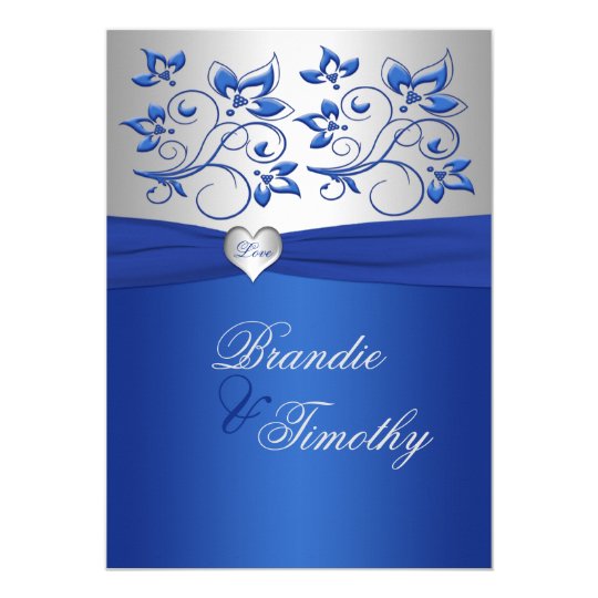 Royal Blue And Silver Wedding Invitations 10