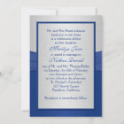 Royal Blue and Silver Joined Hearts Invitation
