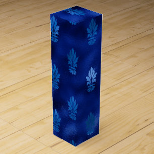 Royal Blue and Silver Wine Box