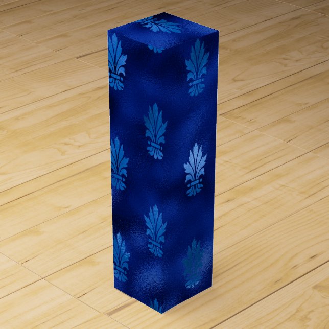 Royal Blue and Silver Wine Box (Front)