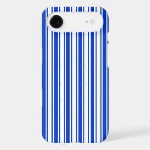 Royal blue and white candy stripes iPhone 17 air case