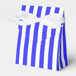 Royal blue and white candy stripes favor boxes