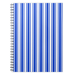 Royal blue and white candy stripes notebook