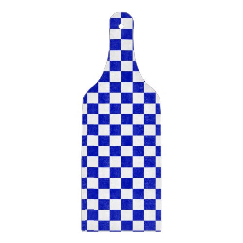 Royal Blue and White Checker Board Pattern