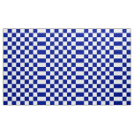 Royal Blue and White Checkered Pattern Fabric