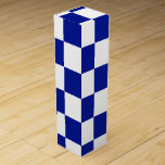 Royal Blue and White Checkered Pattern Wine Gift Box<br><div class="desc">Classic royal blue and white checkered pattern is made of rows of alternating white and blue squares. Feel free to customize the product to make it your own.  

 Digitally created 9000 x 6000 pixel image. 
 Copyright ©2015 Claire E. Skinner,  All rights reserved.</div>