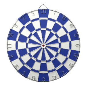 Royal Blue And White Dartboard With Darts