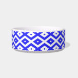 Royal blue and white diamond pattern bowl<br><div class="desc">Royal blue and white diamond pattern</div>
