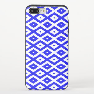 Royal blue and white diamond pattern iPhone 8/7 plus slider case