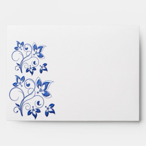 Royal Blue and White Envelope for 5x7 Sizes