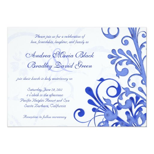 White And Blue Invitations 4