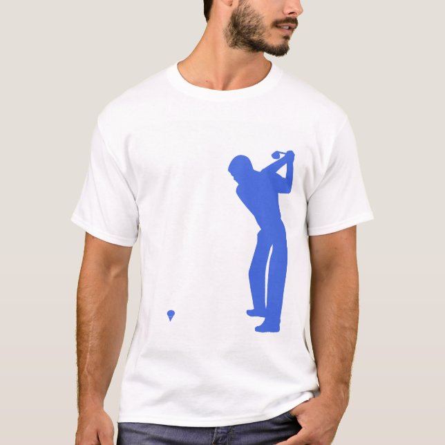 Royal Blue and White Golf T-Shirt (Front)