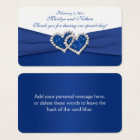 Royal Blue and White Joined Hearts Favor Tag