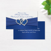 Royal Blue and White Joined Hearts Favor Tag (Desk)