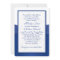 Royal Blue and White Joined Hearts Invitation