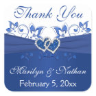 Royal Blue and White Joined Hearts Sticker 2