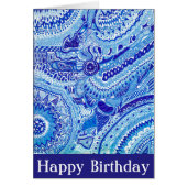 Royal Blue and White Ming style birthday (Front)