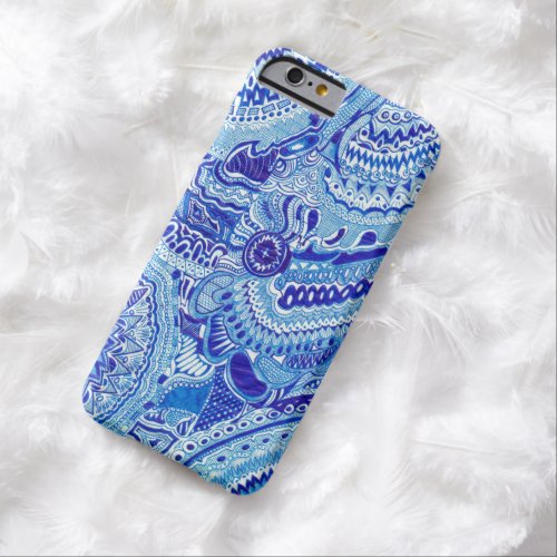 Royal Blue and White Ming style pattern art Barely There iPhone 6 Case