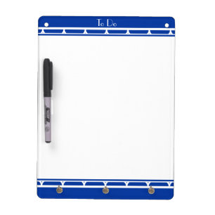 Royal Blue and White Monogram Message Board