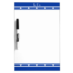 Royal Blue and White Monogram Message Board