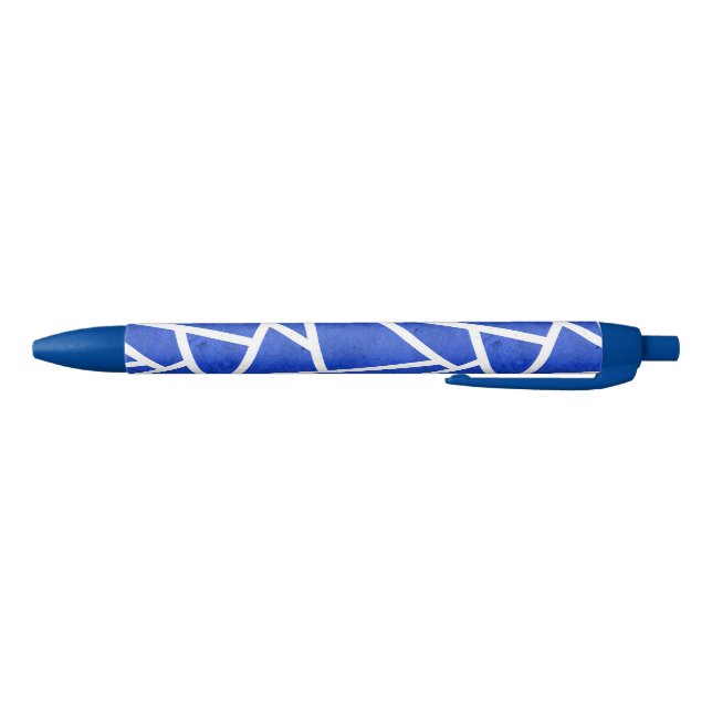 Royal blue and white mosaic pattern pen (Bottom)