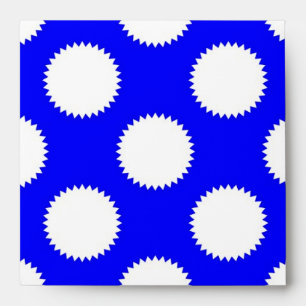 Royal Blue and White Polka Dot Envelope