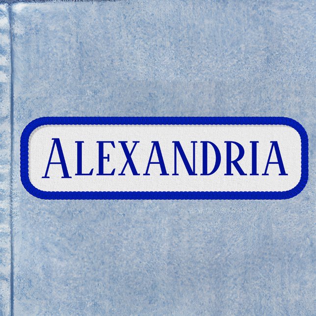 Royal Blue and White Rectangular Patch (Creator Uploaded)