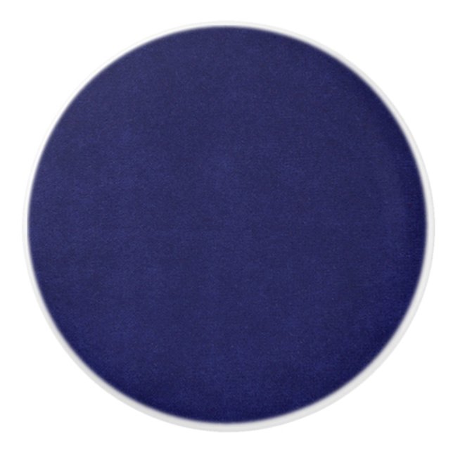 Royal Blue and White Round Custom Ceramic Knob (Front)