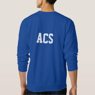 Royal Blue and White School Colors and Letters Sweatshirt