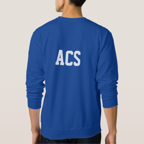 Royal Blue and White School Colors Sweatshirt