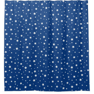 Blue Curtains blue curtains with white stars : Blue Star Shower Curtains | Zazzle