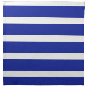 Royal Blue And White Stripes Cloth Napkin