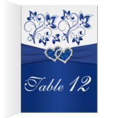 Royal Blue and White Table Number Card (Inside (Right))