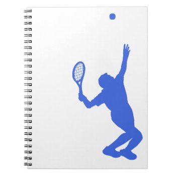 Royal Blue And White Tennis Notebook by ColorStock at Zazzle
