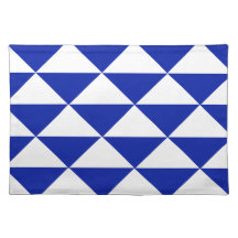 Royal Blue and White Triangles