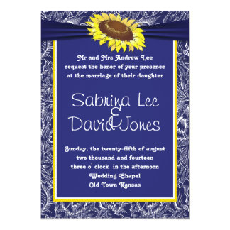 Royal Blue And Yellow Wedding Invitations 2