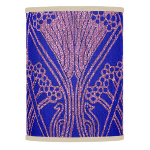 Royal blue,Art nouveau pattern,royal purple, flora Lamp Shade