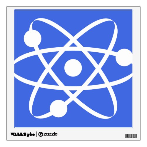 Royal Blue Atom Wall Sticker