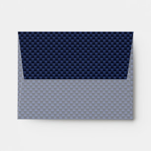 Royal Blue Automotive Carbon Fiber Weave Style Envelope
