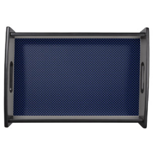 Royal Blue Automotive Carbon Fiber Weave Style Serving Tray