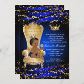 Royal Blue Baby Shower, Baby shower Invitation (Front/Back)