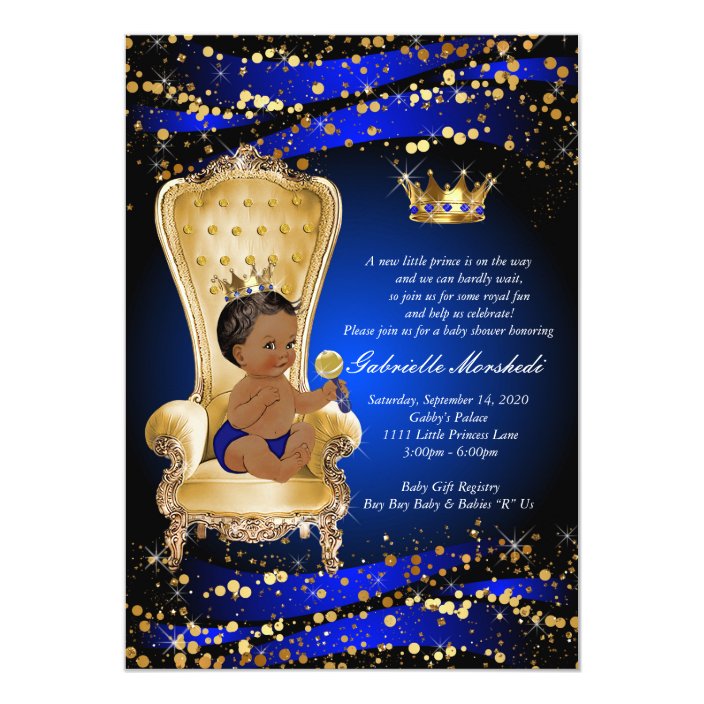 Royal Blue Baby Shower, Baby shower Invitation | Zazzle.com