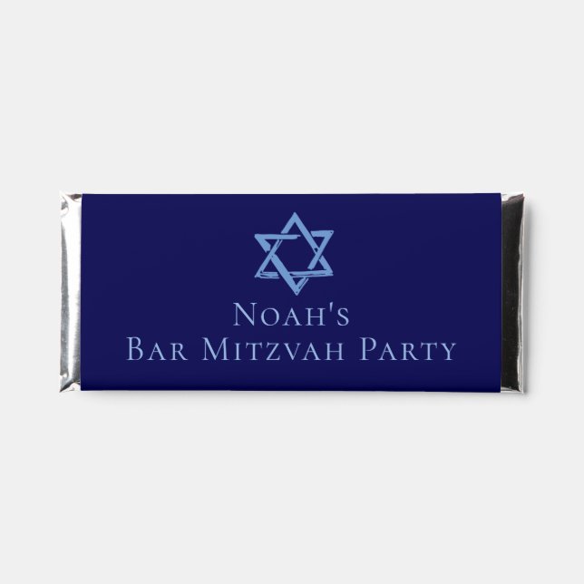 Royal Blue Bar Mitzvah Party Star of David (Front)