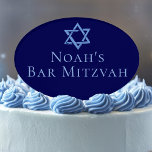 Royal Blue Bar Mitzvah Party Star of David Cake Topper