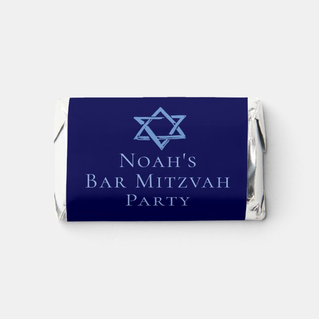 Royal Blue Bar Mitzvah Party Star of David Hershey's Miniatures (Front)