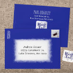Royal Blue Bar Mitzvah Pre-addressed Envelope<br><div class="desc">Royal Blue 5x7 invitation envelope with return address already printed on the back flap is a beautiful accessory to a variety of bar mitzvah, bat mitzvah, or baptism invitations. These envelopes are easy to personalize with other sizes available. With adjustable color, this envelope is versatile for navy blue, blue-gray, dark...</div>