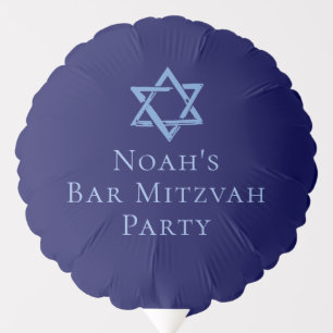Royal Blue Bar Mitzvah Star of David Party Balloon
