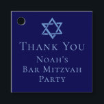 Royal Blue Bar Mitzvah Star of David Party Favor Tags<br><div class="desc">This custom royal blue Bar Mitzvah party favor tag has a beautiful,  artistic Star of David drawing at the top. Complete the accessory with your personalized name.</div>