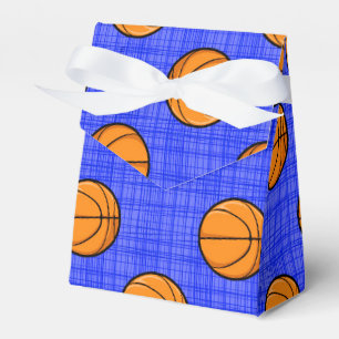 Royal Blue Basketball Pattern Favor Boxes