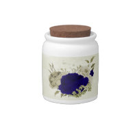 Royal blue beige floral wedding
